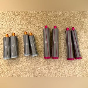 Dyson Airwrap attachments. Includes the short and long barrels in both sizes.